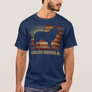 Mannen Australische Shepherd Dad  American T-shirt