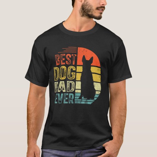 Mannen Australische veestapel Beste hond Oog F T-shirt (Voorkant)