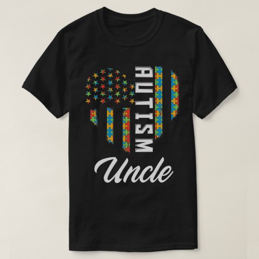Mannen autisme Autistic Niece Nephew Proud T-shirt (Design voorkant)