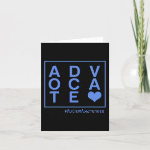 Mannen autisme Awareness Advocate Unique Embrace D Kaart