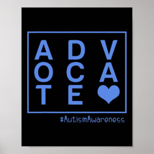Mannen autisme Awareness Advocate Unique Embrace D Poster