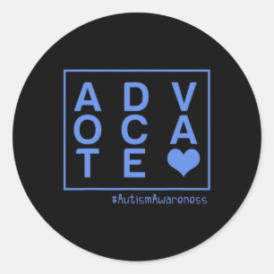 Mannen autisme Awareness Advocate Unique Embrace D Ronde Sticker
