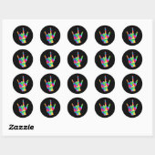 Mannen Autisme Bewustzijn Gebarentaal Geschenken A Ronde Sticker (Vel)