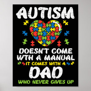 Mannen autisme komt niet met pap Puzzle Awa Poster