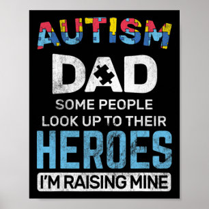Mannen autisme Pap Autism Awareness Autistic Spect Poster
