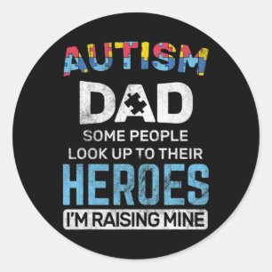 Mannen autisme Pap Autism Awareness Autistic Spect Ronde Sticker