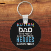 Mannen autisme Pap Autism Awareness Autistic Spect Sleutelhanger (Voorkant)
