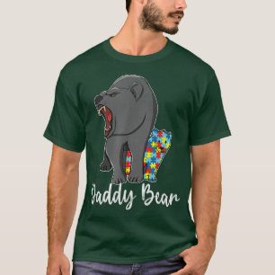 Mannen autisme Papa Beer steun Autistic Papa Beer T-shirt