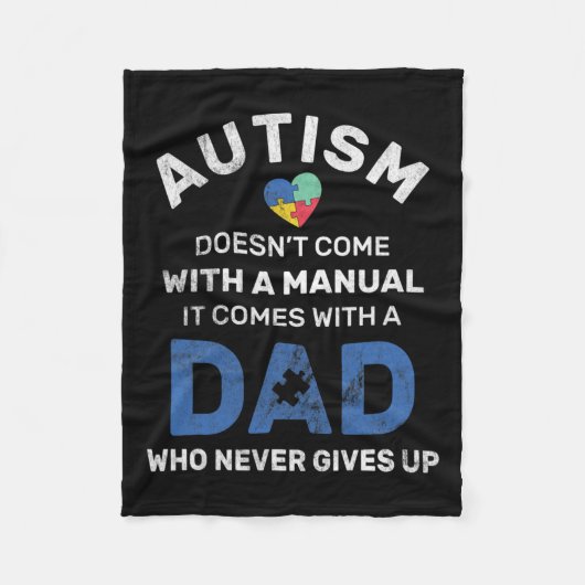Mannen autisme Papa geeft nooit autisme voorlichti Fleece Deken (Voorkant)