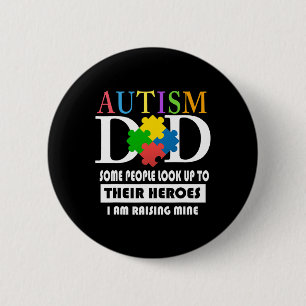 Mannen autisme papa ronde button 5,7 cm