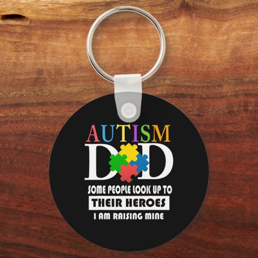 Mannen autisme papa sleutelhanger (Voorkant)