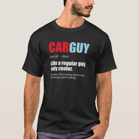 Mannen auto Guy Definition Gear Head Lov T-shirt (Voorkant)