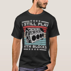 Mannen automotormechanica grappig nog steeds speel t-shirt