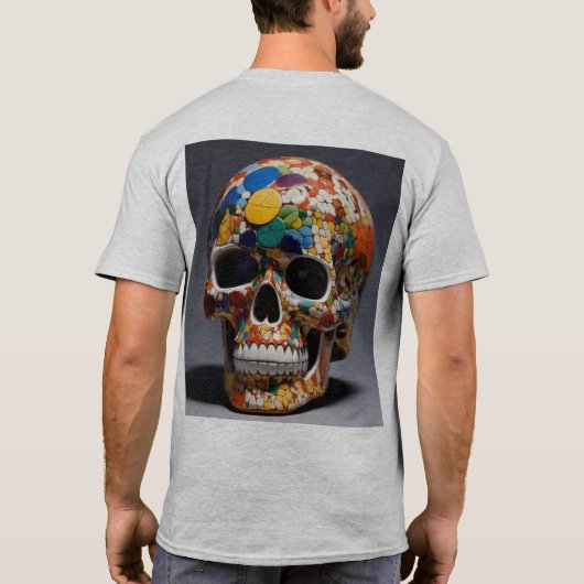 Mannen Avant-Pop Skull Fusion T-shirt (Achterkant)