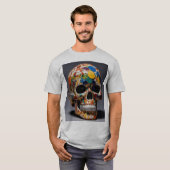 Mannen Avant-Pop Skull Fusion T-shirt (Voorkant volledig)