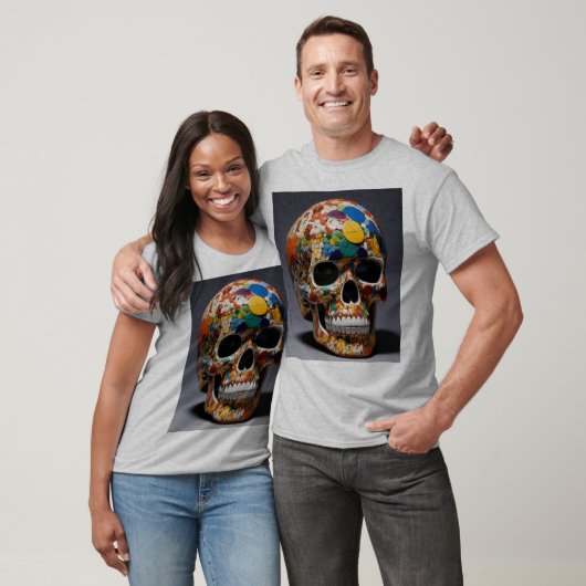 Mannen Avant-Pop Skull Fusion T-shirt (Unisex)