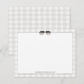 Mannen Aviators Gepersonaliseerde briefpapier Notitiekaartje (Voorkant / Achterkant)