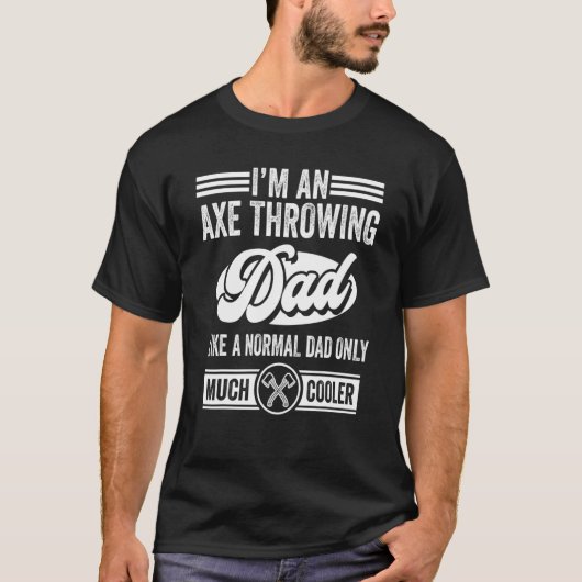 Mannen Ax Throwing Pap Fathers Day T-shirt (Voorkant)