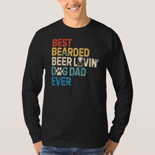 Mannen  baard beste beermerghond d t-shirt (Voorkant)