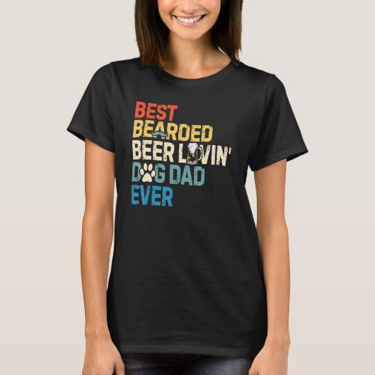 Mannen baard beste beermerghond d t-shirt (Voorkant)