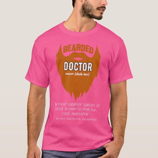 Mannen baardarts baard ontwerp Mannen med student T-shirt (Voorkant)