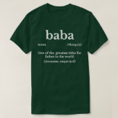 Mannen Baba Griekse cadeautjes voor vaders dag T-p T-shirt (Design voorkant)