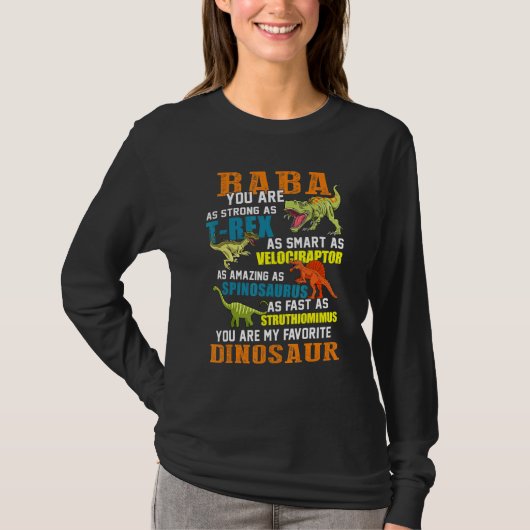 Mannen Babasaurus T Rex Dinosaur Baba Saurus T-shirt (Voorkant)