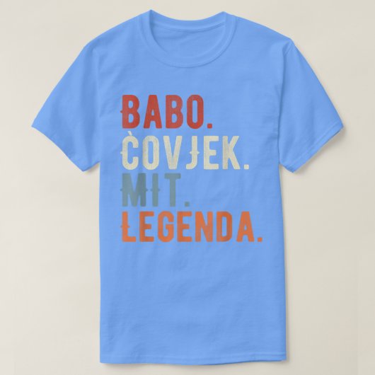 Mannen Babo Bosnië Vader Bosna Bosna T-shirt (Design voorkant)