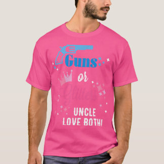 Mannen Baby Gender Reveal Shirt Pistolen of Glitte