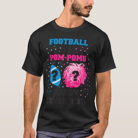 Mannen Baby Geslacht onthullen Shirt Football of P (Voorkant)
