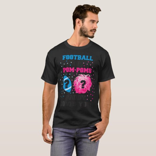 Mannen Baby Geslacht onthullen Shirt Football of P (Voorkant volledig)