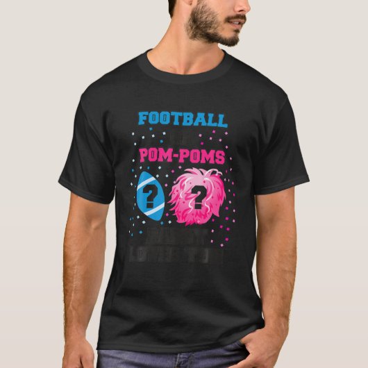 Mannen Baby Geslacht onthullen Shirt Football of P (Voorkant)