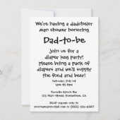 Mannen Baby shower Dadchelor Partij Kaart (Achterkant)