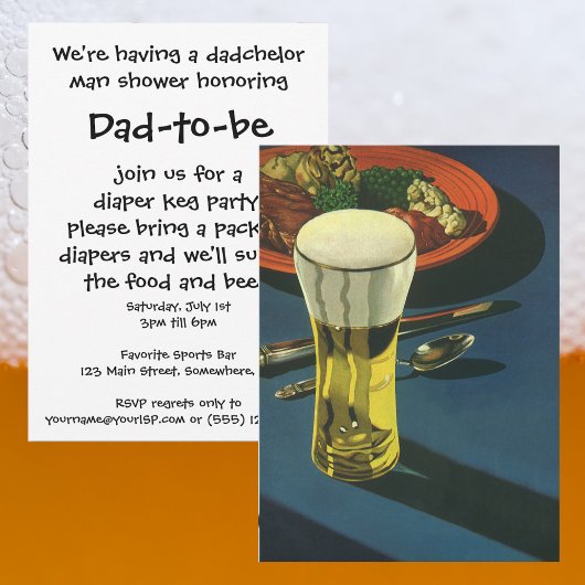 Mannen Baby shower Dadchelor Partij Kaart