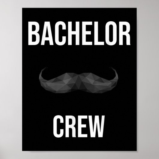 Mannen Bachelor Crew Bruidegom Bruid Avond Bachelo Poster (Voorkant)