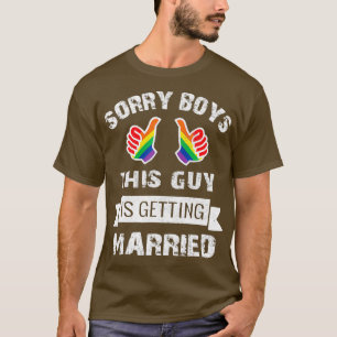 Mannen BACHELOR Feest LGBT Gay Pride Cadeau Bruide T-shirt