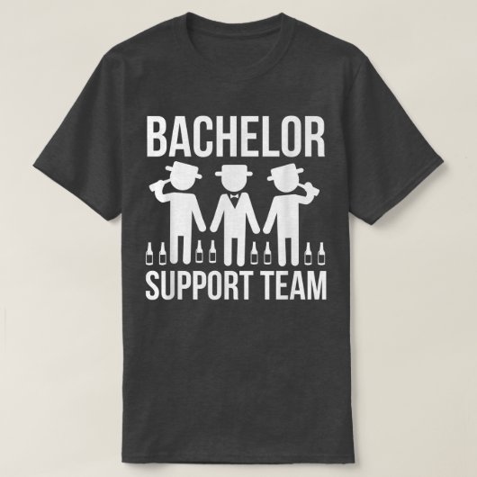 Mannen Bachelor Support Team Bachelorfeest Huwelij T-shirt (Design voorkant)