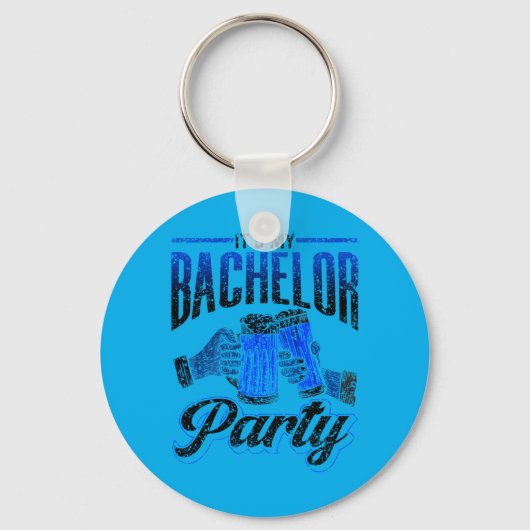 Mannen Bachelorfeest Bruid Bruidegom Team Uitvoeri Sleutelhanger (Voorkant)