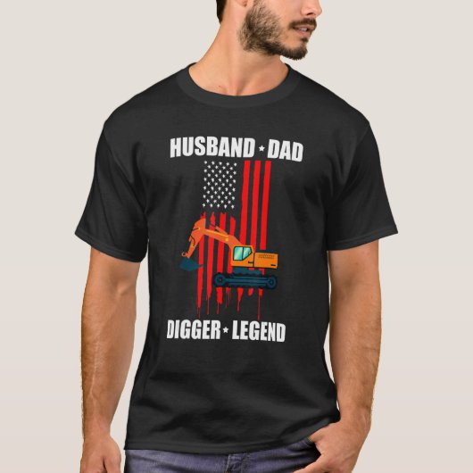 Mannen backhoe-operator voor graafmachines 4 t-shirt (Voorkant)