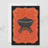 Mannen Backyard Verjaardag BBQ Rustiek Zwart Kaart (Achterkant)