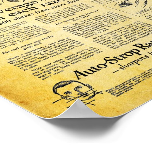 Mannen badkamer afdrukken - automatische lijnstraa poster (Hoek)