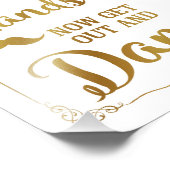 mannen badkamer trouwbord goud foto afdruk (Hoek)