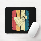 Mannen Badminton Grappig Vintage Grappig Cadeau-id Muismat (Met muis)