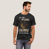 Mannen Bagpipe Amazing Dad Man Father Scottish Bag T-shirt (Voorkant volledig)