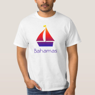 Mannen Bahamas Sunset Sailboat Vacas T-shirt