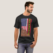 Mannen baksteen metselaar metselwerk vader US Flag T-shirt (Voorkant volledig)