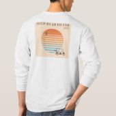 Mannen Bald Head Island T-shirt met lange mouwen (Achterkant)