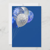 Mannen Ballonnen Verjaardag  Kaart (Achterkant)