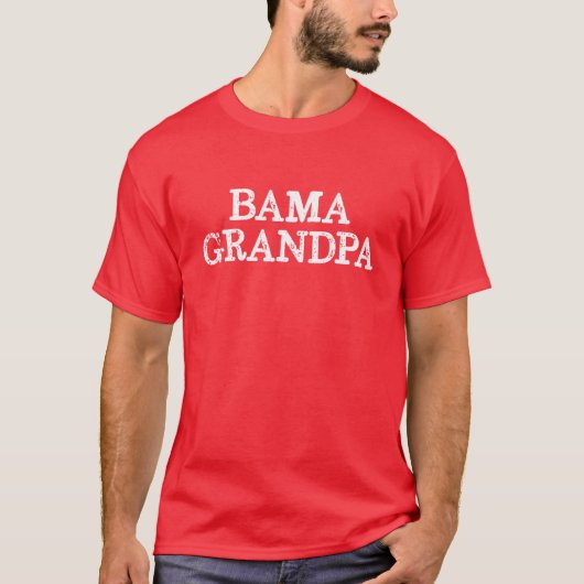 Mannen Bama Grandpa Alabama grootvader T-shirt (Voorkant)