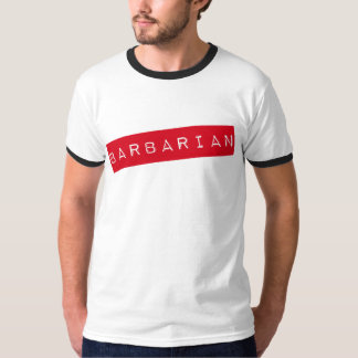 Mannen Barbarian (Needs Discipline) Ringer T-Shirt